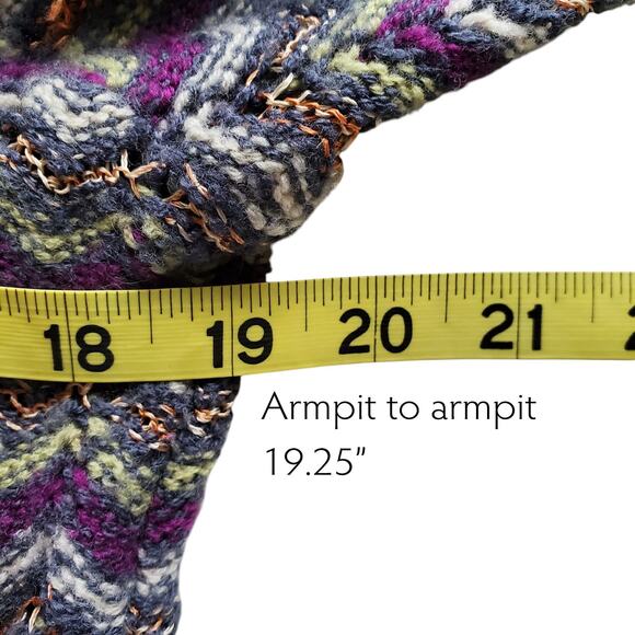 Missoni Vintage Wool Knit V-Neck Sweater Made in Italy Chevron Striped RARE Sz M - Picture 9 of 13